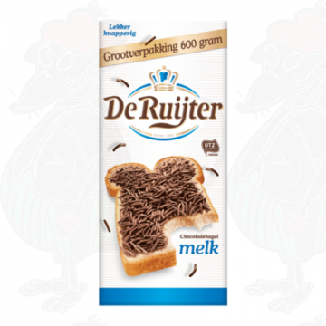 De Ruijter Chocoladehagel Melk Grootverpakking 600g