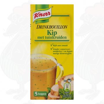 Knorr Soep Drinkbouillon Kip Tuinkruiden 5 Stuks