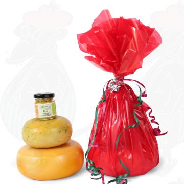 Bauernkäse und Senf Geschenk - Rot