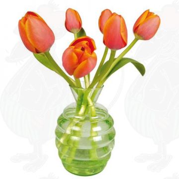 Orange Tulpen Fensteraufkleber - Flat Flower - 30 x 30 cm