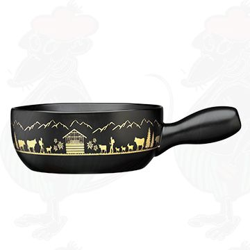 Fondue Caquelon "Montana" black / gold