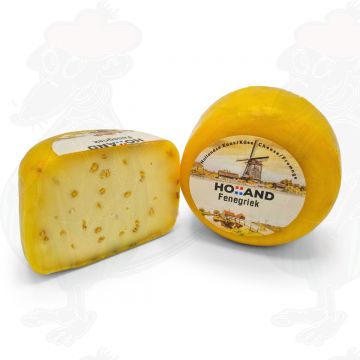 Gouda Bauernkäse | Bockshornklee | Ganzer Käse 400 g