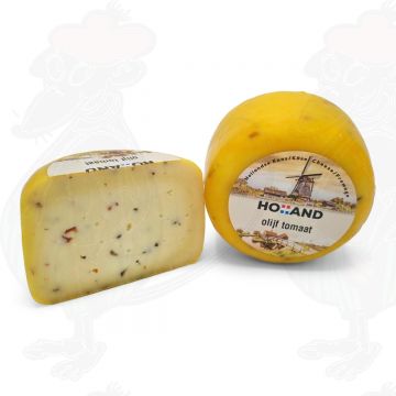 Gouda Bauernkäse | Tomaten Oliven | Ganzer Käse 400 g