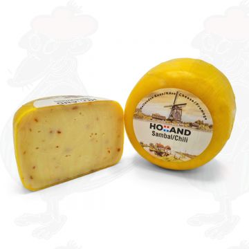 Gouda Bauernkäse | Sambal - Chili-Käse | Ganzer Käse 400 g Gouda Bauernkäse | Sambal - Chili-Käse | Ganzer Käse 400 g