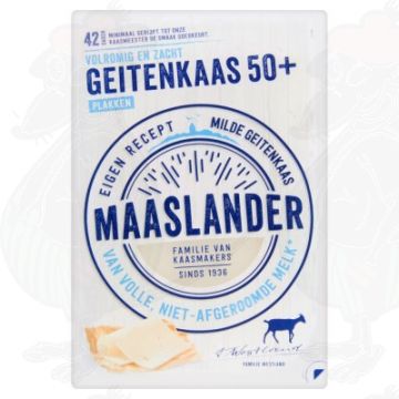 Schnittkäse Maaslander Ziegenkäse 50+ | 140 gram in Scheiben