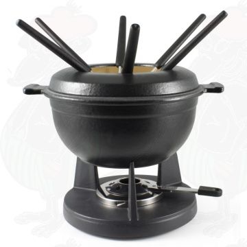Swissmar Lucerne 3-in-1 Gusseisen Fondue-Set (Schwarz)