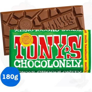Tony's Chocolonely Milch Chocolade reep Haselnuss 180 g