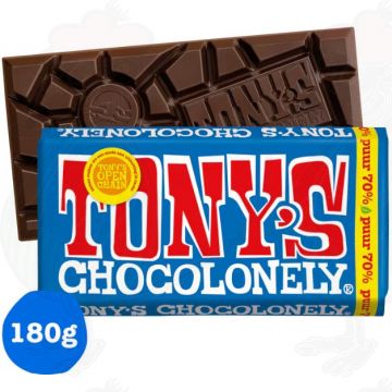 Tony's Chocolonely Zartbitter Chocolade Reep 70% 180 g