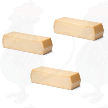 3 X Jung gereifter Gouda für Hotels | zusammen 11,4 Kilo