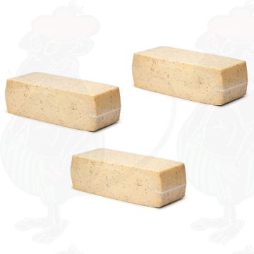 3 X Jung gereifter Kreuzkümmelkäse für Hotels | zusammen 11,4 Kilo