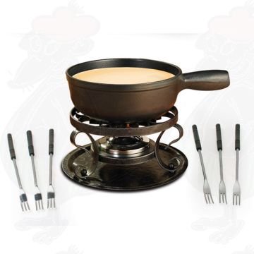 Swissmar Lugano 9-teilig Schwarz Käsefondue Set