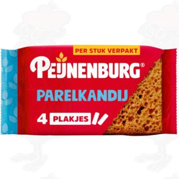 Peijnenburg ontbijtkoek parelkandij 4-pack per stuk verpakt