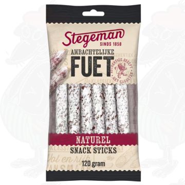 Stegeman Ambachtelijke Fuet Naturel Snack Sticks 120 g