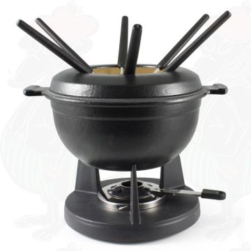 Swissmar Lucerne 3-in-1 Gusseisen Fondue-Set (Schwarz)