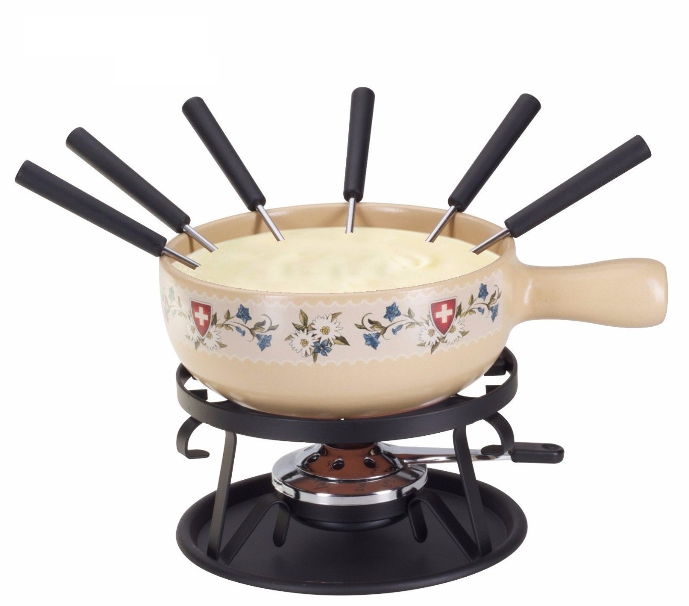 Cheese fondueset Enzian Band Beige